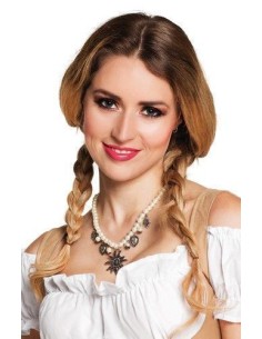 Collier edelweiss - de haute qualité, idéal pour le carnaval, les fêtes à thème et les événements spéciaux